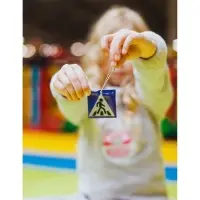 Светоотражающий элемент &laquo;Пешеходный переход&raquo;, двусторонний, 4.8&times;4.8 см, синий