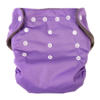 Многоразовый подгузник, угольно-бамбуковая ткань, 3-15 кг, цвет фиолетовый, Крошка Я