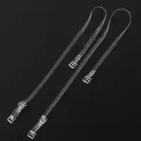 Лямки для бюстгальтера, силиконовые, фурнитура металл, 0.5 см, 37 см, пара, прозрачные