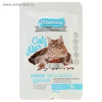 Влажный корм Chammy Premium для пожилых кошек старше 8 лет, кролик/индейка, 85 г