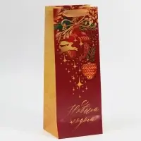 Пакет под бутылку &laquo;Сказочный праздник&raquo;, 13 х 36 х 10 см