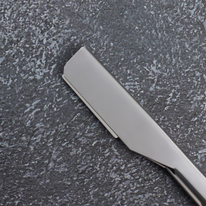 Опасная бритва, шаветт, без лезвия, 24 &times; 2,5 &times; 1,3 см, пластиковая, цвет белый/серебристый