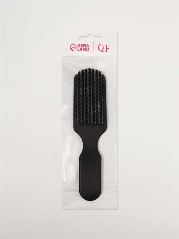 Расческа широкая ДЛЯ СУШКИ ВОЛОС 18*4,5*2,2см пластик черный пакет QF
