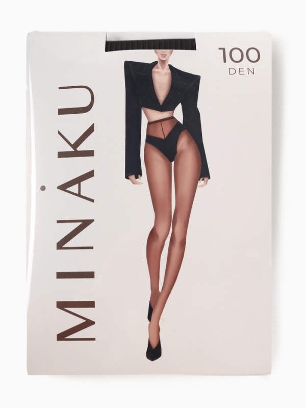 Женские колготки MINAKU 100 ден, цвет черный, размер 3/M