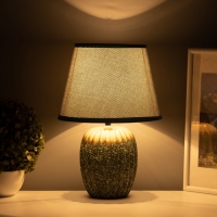 Настольная лампа с абажуром RISALUX &laquo;Нике&raquo;, 1&times;Е14, 40 Вт, зелёный, 22&times;22&times;32 см