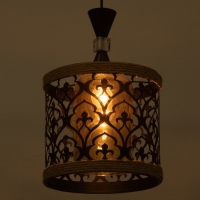 Светильник "Узор" 1х40Вт Е27 черный 23х23х22см