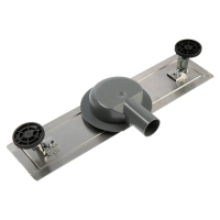 Трап ZEIN engr, c флaнцeм свободного вращ 360&deg;, 7*40 см, d=40/50 мм, нерж сталь, сатин