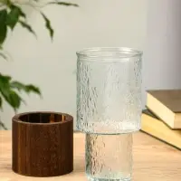 Ваза стекло настольная "Лесли" размытость, 20х10 см, прозрачный