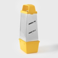 Тёрка Доляна &laquo;Универсал&raquo;, 4 грани, контейнер 450 мл, 27&times;12&times;0,9 см, цвет МИКС