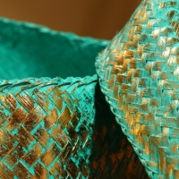 Корзинка плетеная "Голден мини" 19х19х14 см, голубой