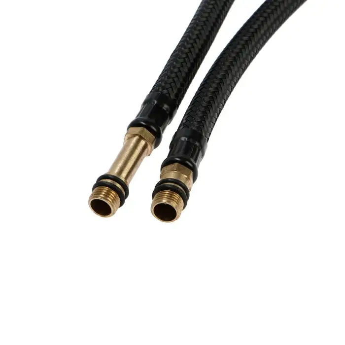 Подводка гибкая для смесителя ZEIN engr, нейлон, 1/2", М10, 80 см, набор 2 шт., черная