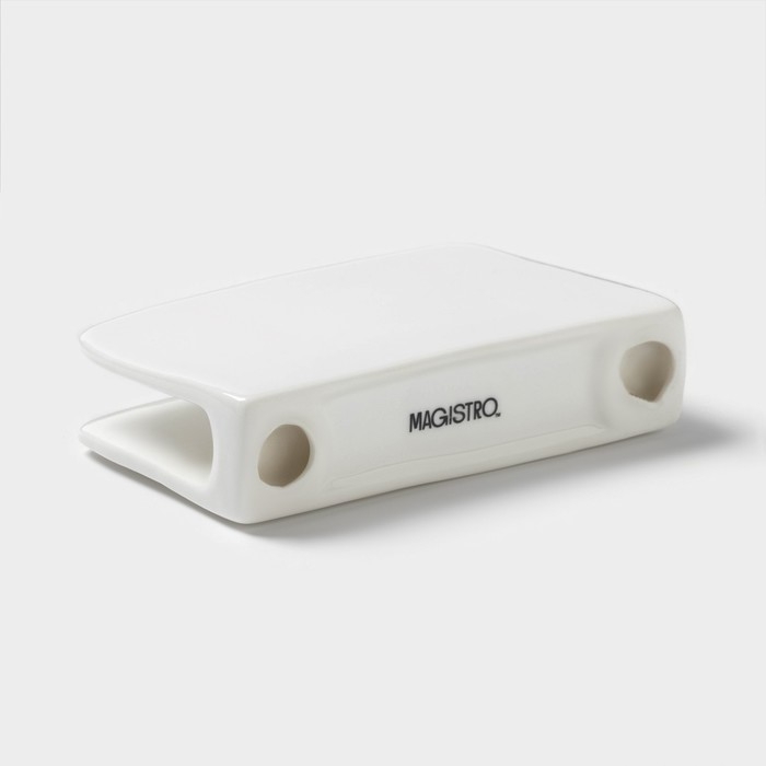 Салфетница фарфоровая Magistro &laquo;Бланш&raquo;, 12&times;4&times;7 см, цвет белый