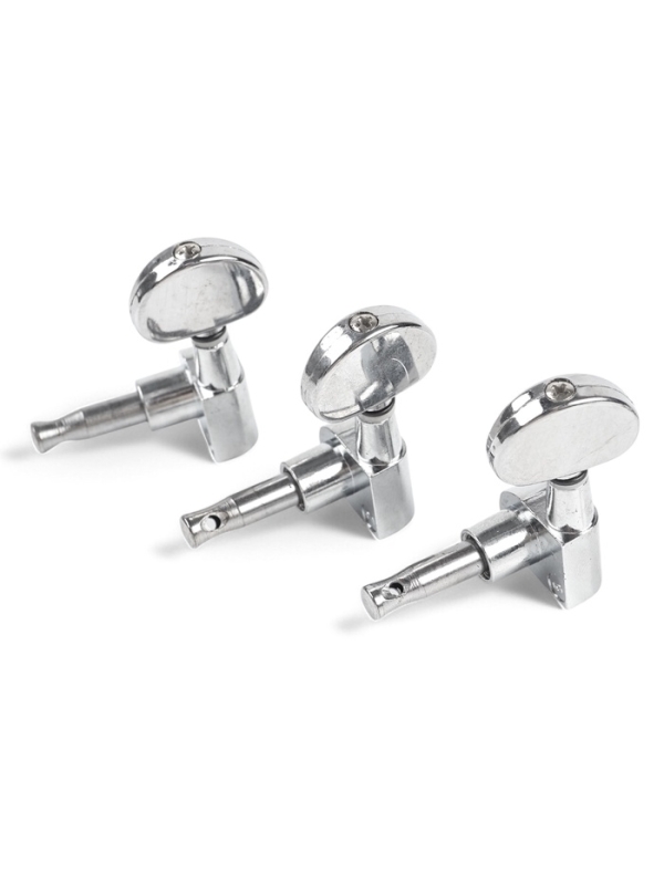 Комплект одиночной колковой механики Music Life, серебристые, 3+3