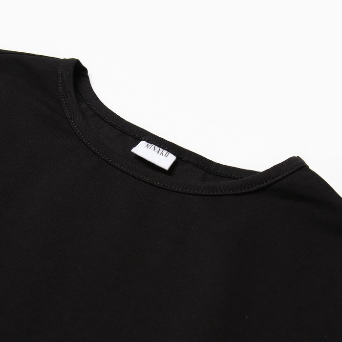 Платье женское трикотажное MINAKU: Basic line цвет черный, р-р 46 Платье женское трикотажное MINAKU: Basic line цвет черный, р-р 46