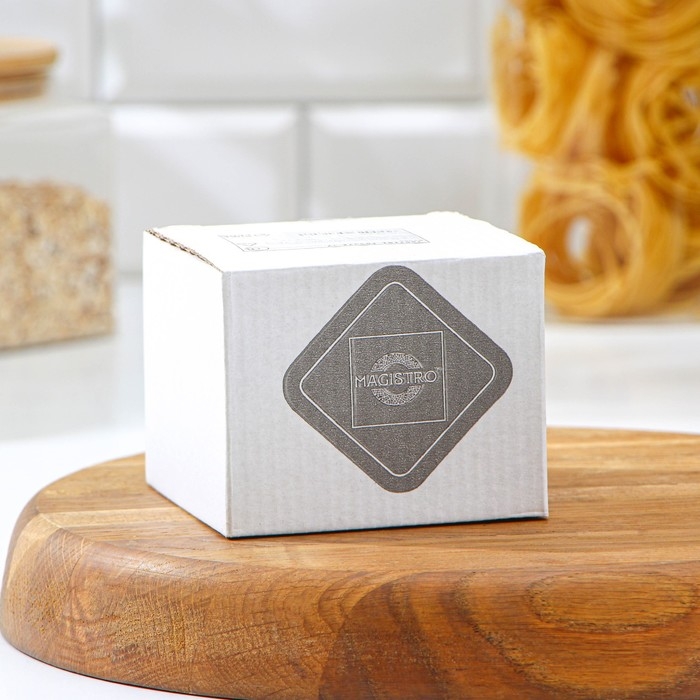 Банка стеклянная для сыпучих продуктов с деревянной крышкой Magistro Village, 260 мл, 9&times;7 см