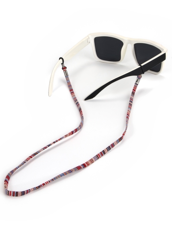 Шнурок для очков на шею 70 см, красный с узором