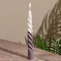 Свеча витая  2,2х2,2х18 см, соевый воск МИКС