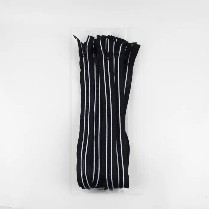 Молния &laquo;Трактор&raquo;, №8, разъёмная, замок автомат, 60 см, чёрная, белая