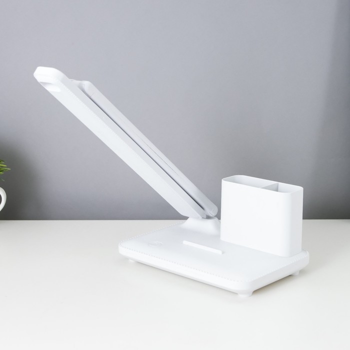 Настольная лампа сенсорная LED 10Вт АКБ USB белый 17х25,5х29 см