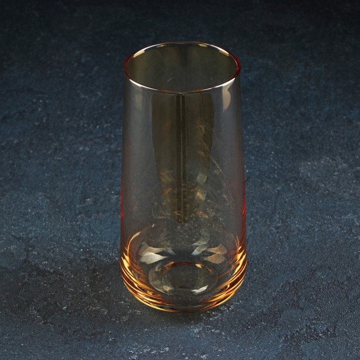 Стакан стеклянный &laquo;Генуя&raquo;, 500 мл, цвет золотой