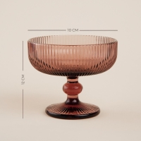 Креманка стеклянная SL Home &laquo;Модерн&raquo;, 300 мл, 12&times;10 см, цвет розовый