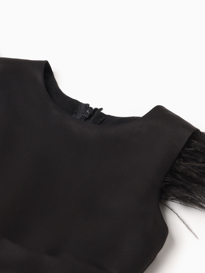 Платье нарядное детское KAFTAN, р.32 (110-116 см), черный