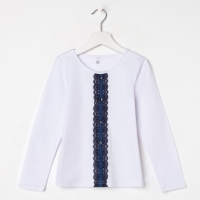 Школьная блузка для девочки, цвет белый, рост 134 см