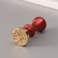 Печать для сургуча с пластиковой ручкой "Буква K на вензеле" 2,5х2,5х6,3 см