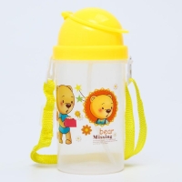 Поильник детский с силиконовой трубочкой, 350 мл., цвет МИКС Поильник детский с силиконовой трубочкой, 350 мл., цвет МИКС