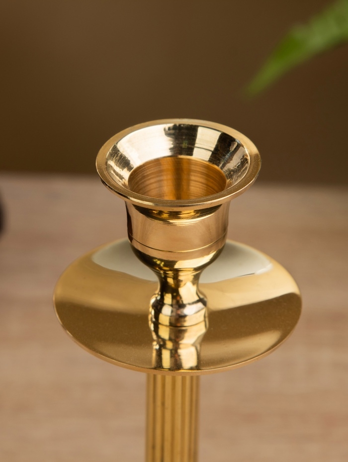 Подсвечник, латунь 7,5х7,5х15 см