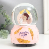 Сувенир полистоун водяной шар музыка "Милый ангел" крутится МИКС 15,5х10,5х10,5 см