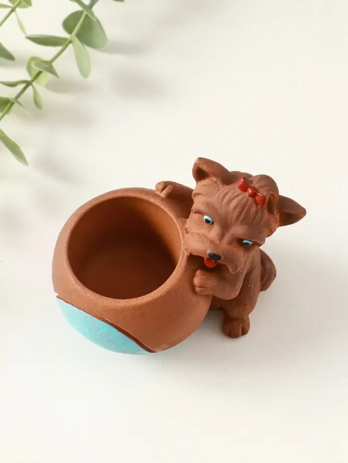 Подставка для мелочей &laquo;Собака с мячом&raquo; мультиколор, 8&times;10&times;6 см, гипс