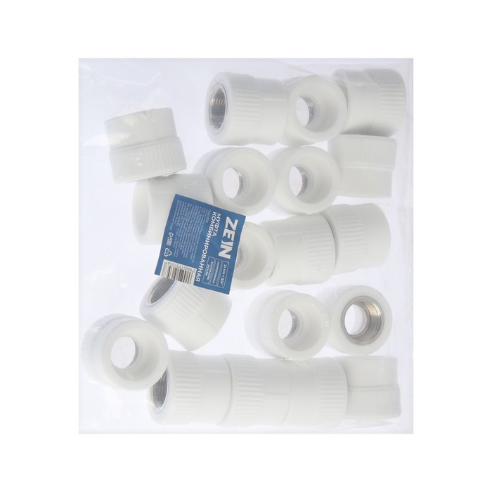 Муфта комбинированная ZEIN, полипропиленовая, внутренняя резьба, d=32 мм х 3/4"