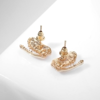 Серьги металл &laquo;Динозавры&raquo; скелет, цвет золото