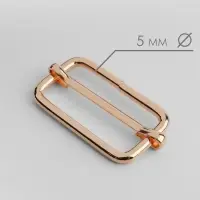 Пряжка регулирующая, вн. ширина=32 мм, s=5 мм, 5 шт., цвет золотой