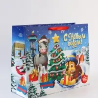 Пакет подарочный &laquo;С Новым годом!&raquo;, Щенячий патруль,  XL 40 &times; 49 &times; 19 см