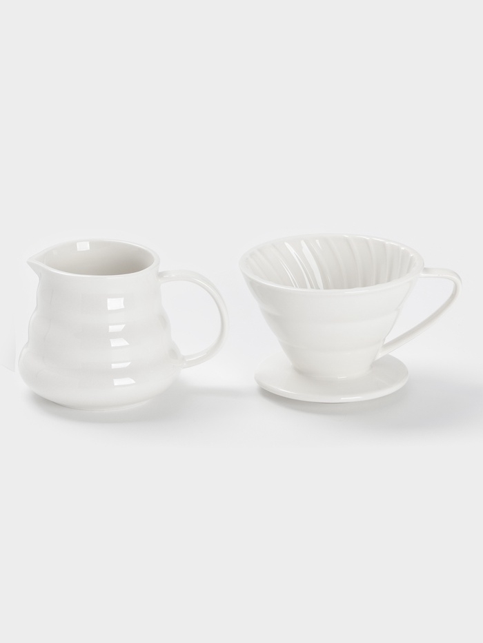 Пуровер-Кофейник "Глянец" 14,1х11,9х17,1, цвет белый