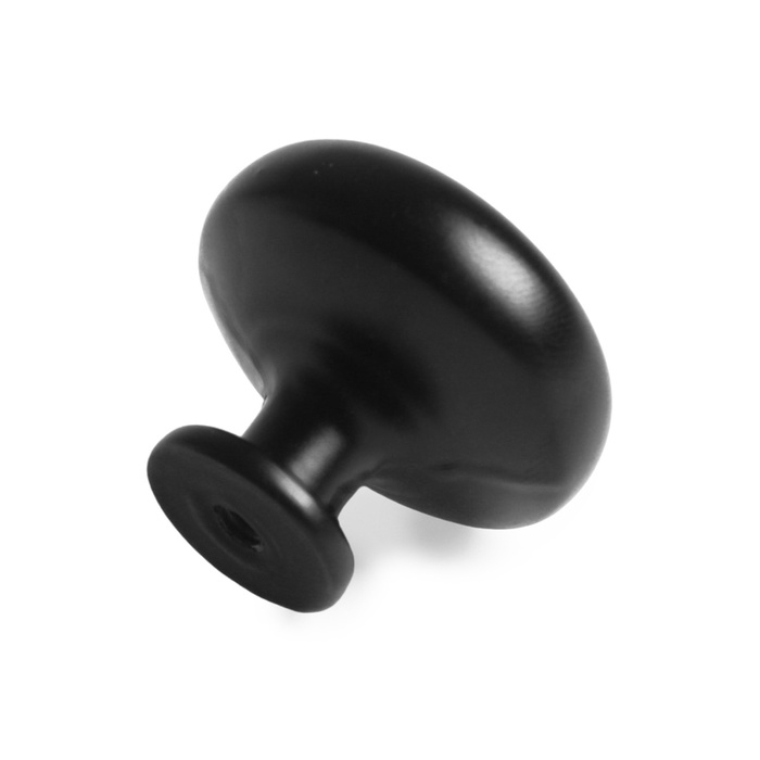 Ручка кнопка ТУНДРА PK036BL, черная, 8 шт TMP