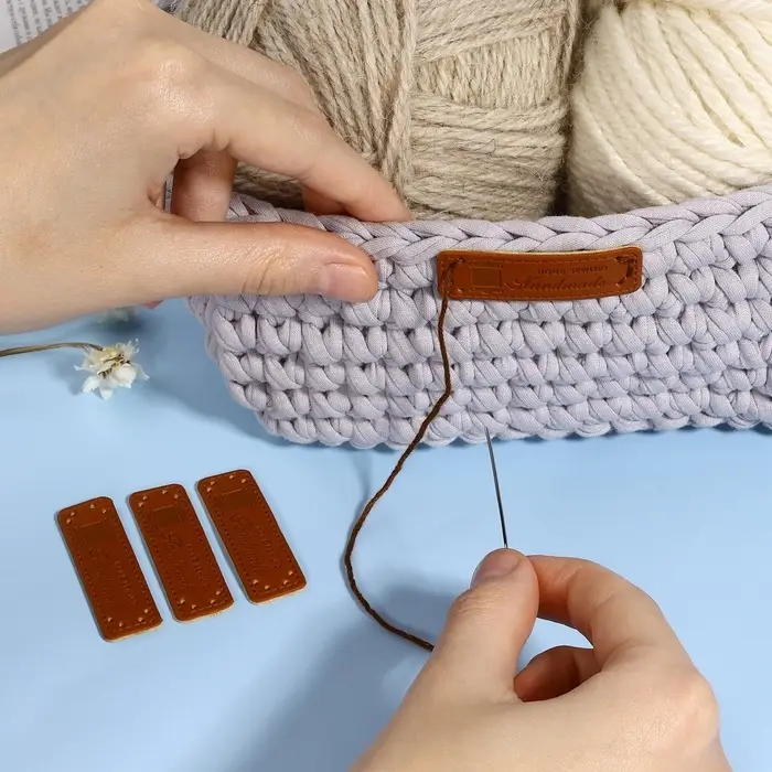 Набор нашивок Hand made, 5&times;1.5 см, 10 шт.