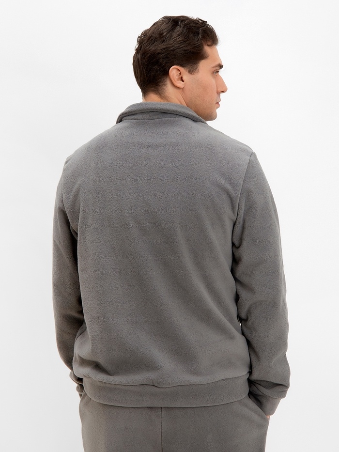 Джемпер флисовый мужской MINAKU: Fleece Soft цвет графит, р-р 46