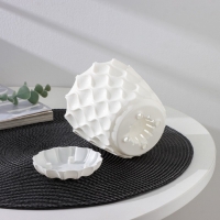 Горшок для цветов с поддоном &laquo;Wave&raquo;, 1,4 л, d=14,5 см, цвет белоснежный