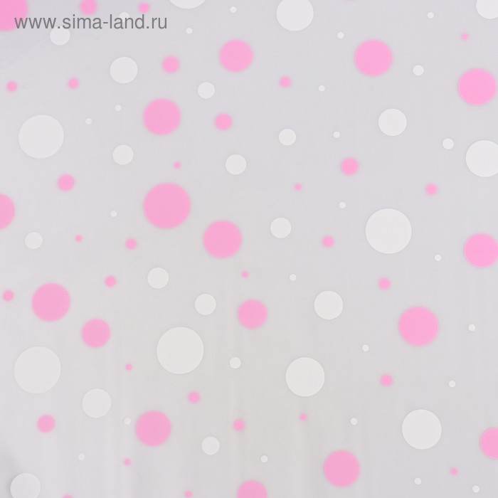 Пленка для цветов "Серпантин", бело - розовый, 0,7 х 7,6 м, 40 мкм, 200 г