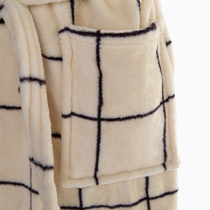 Халат мужской LoveLife "Клетка" Вид 2, one size, микрофибра, 100% п/э, 250 г/м2