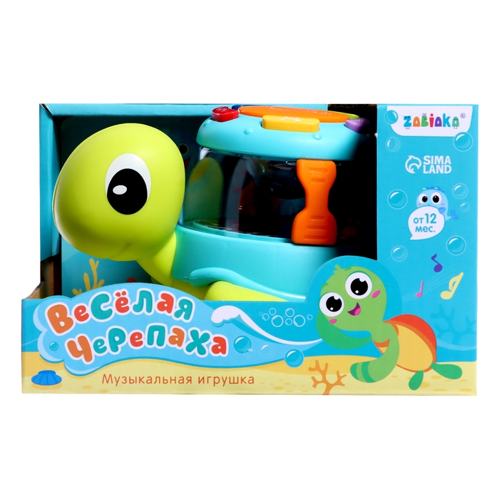 Музыкальная игрушка &laquo;Весёлая черепаха&raquo;, звук, свет