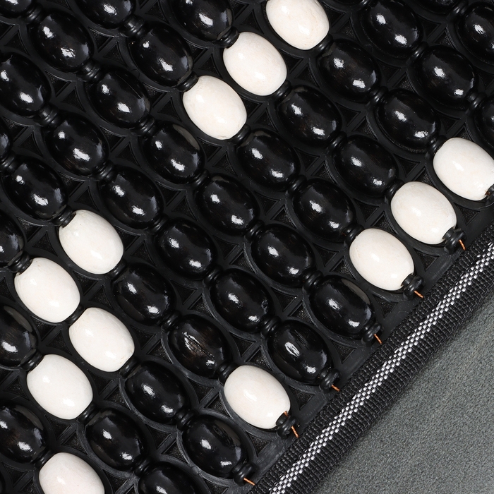 Накидка-массажёр на сиденье, 126&times;42 см, с поясничной опорой, черный