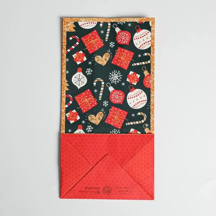 Пакет без ручек &laquo;Счастья в Новом Году&raquo;, 10 х 19.3 х 7 см