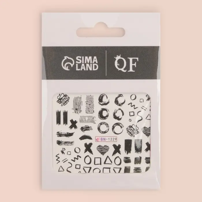 Слайдеры для ногтей &laquo;Творческий беспорядок&raquo;, чёрные