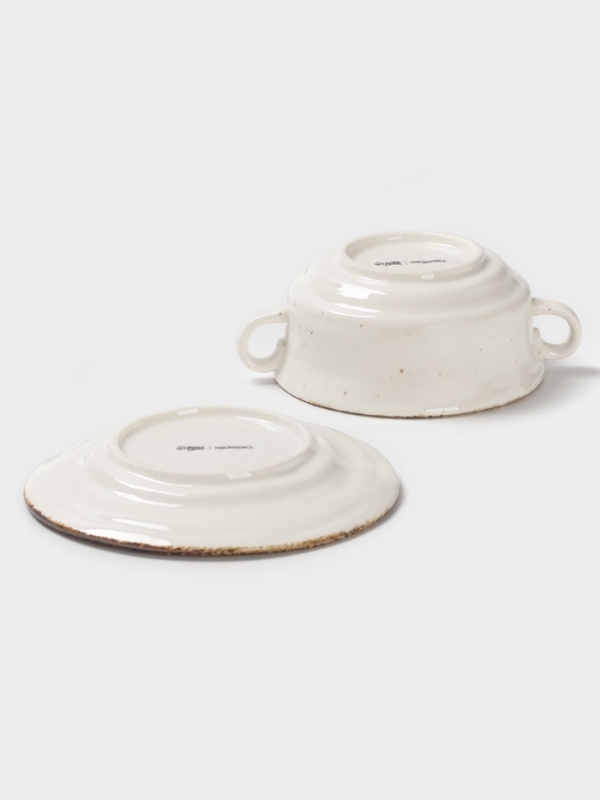 Бульонница Magistro "Alpine Frost" 250 мл 14,6х14,6х7,2 цвет белый с блюдцем