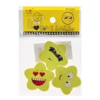 Набор фигурных ластиков "Смайл", 3 штуки, в блистере, МИКС