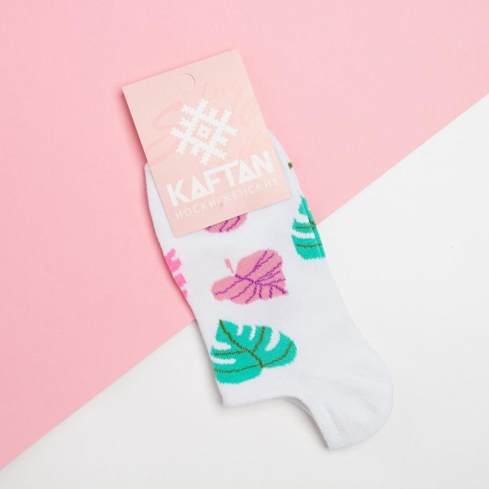 Носки женские укороченные KAFTAN &laquo;Листья&raquo; р. 36-39 (23-25 см)